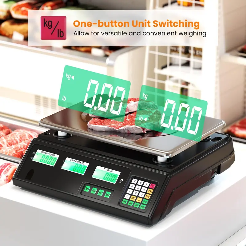 Digital Counting Scale with Pricing Function – 88 lb / 40 kg Capacity & Dual-Screen Readout