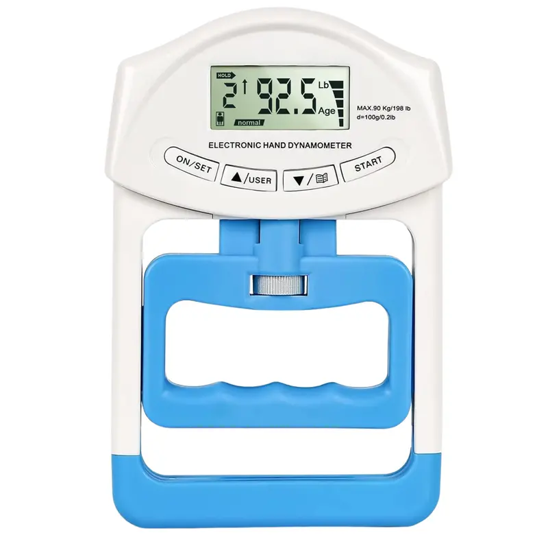 Digital Grip Strength Tester with LCD Display and Ergonomic Design