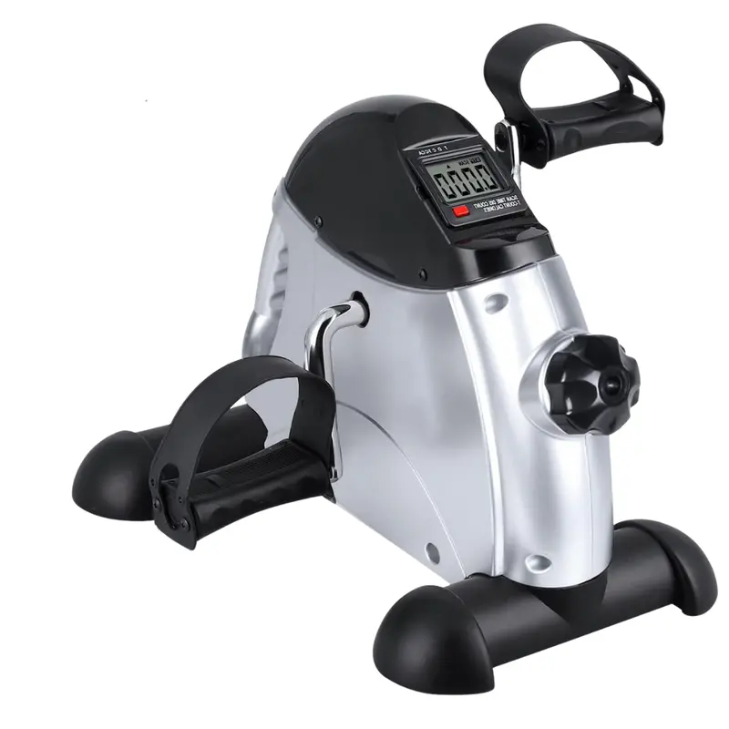Digital Mini Exercise Bike with LCD Monitor, Adjustable Resistance & Quiet Belt Drive
