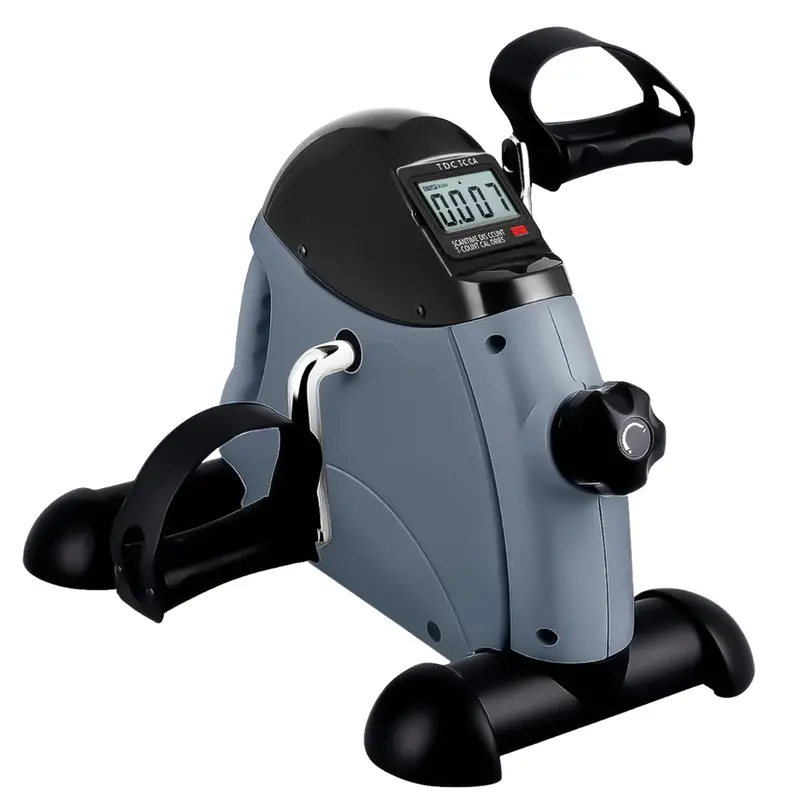 Digital Mini Exercise Bike with LCD Monitor, Adjustable Resistance & Quiet Belt Drive