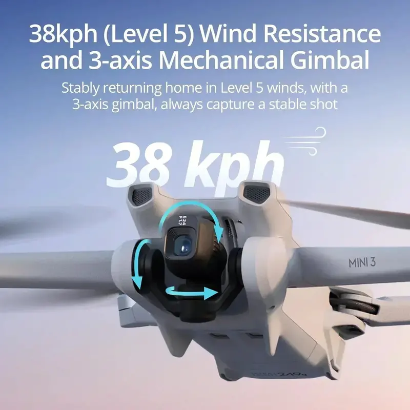 DJI Mini 3 Drone with 4K Camera – 38-Minute Flight Time, 32,800 ft Max Altitude