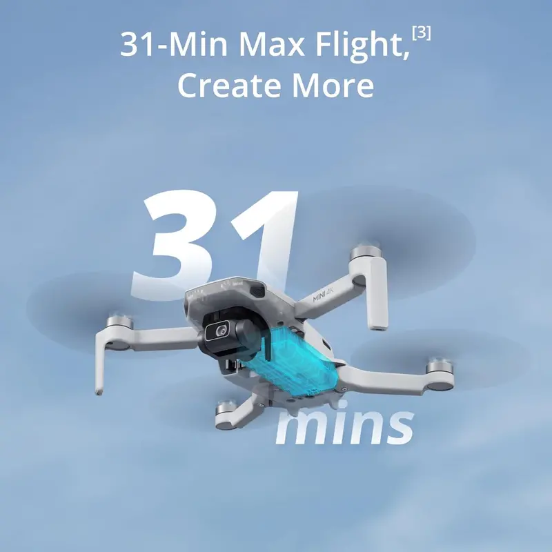 DJI Mini 4K Drone – Ultra-Compact 4K UHD Camera Drone Under 249g with 3-Axis Gimbal, 10km HD Transmission & 31-Min Flight Time
