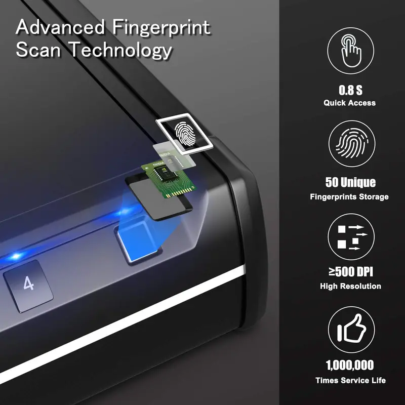 DOJ-Approved Compact Pistol Safe for Two Handguns