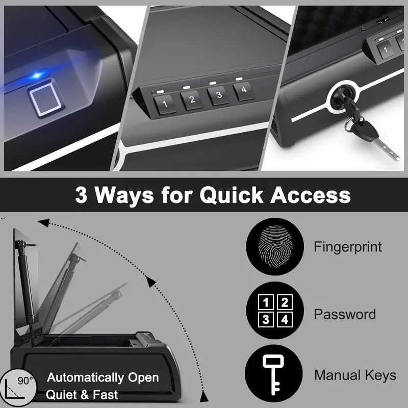 DOJ-Approved Compact Pistol Safe for Two Handguns