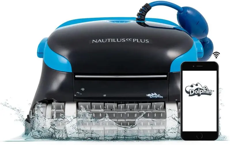 Dolphin Nautilus CC Robotic Pool Vacuum – Climbs Walls, Cleans Waterline, and Handles Pools up to 33 Feet