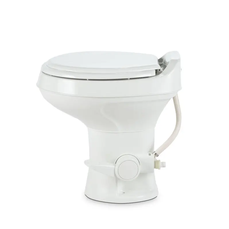 Dometic 300 Series Standard-Height RV Toilet – Heavy-Duty White Plastic Model 302300071