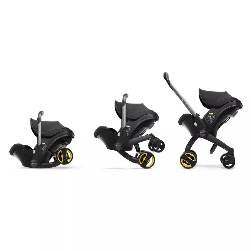 Doona Nitro Black Infant Car Seat & Stroller – FAA/TÜV Certified, 5-Point Harness & Anti-Rebound Bar