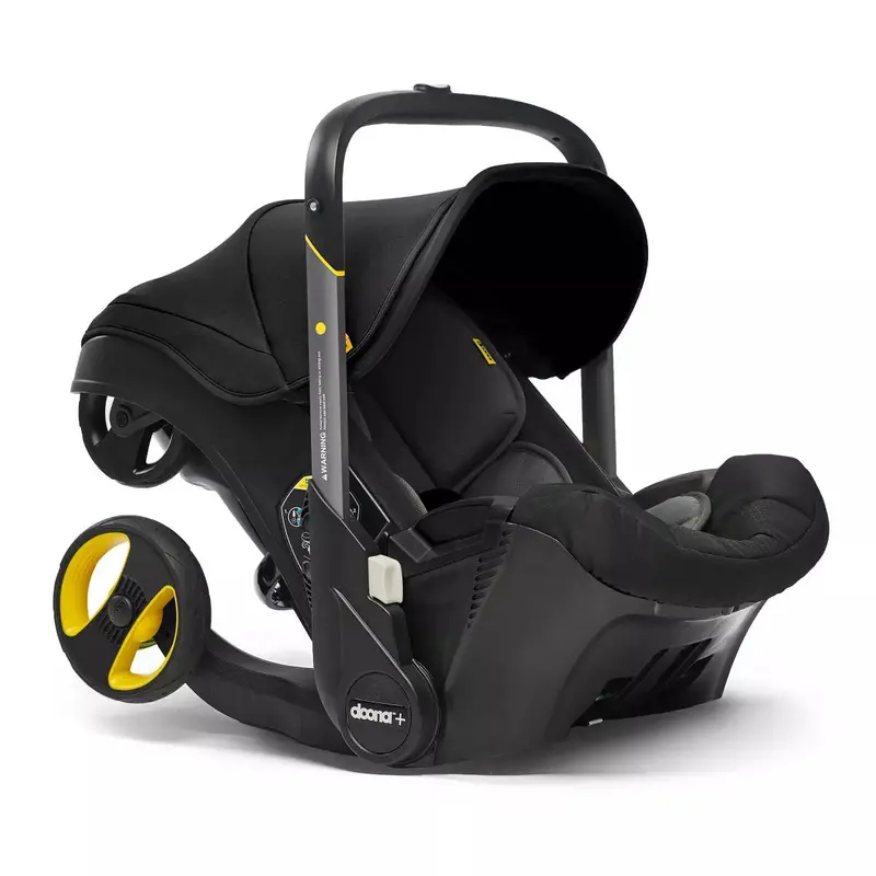 Doona Nitro Black Infant Car Seat & Stroller – FAA/TÜV Certified, 5-Point Harness & Anti-Rebound Bar