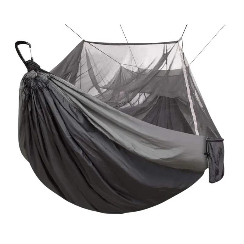 Double-Layer Camping Hammock – 78" × 118" with Integrated Insect Mesh