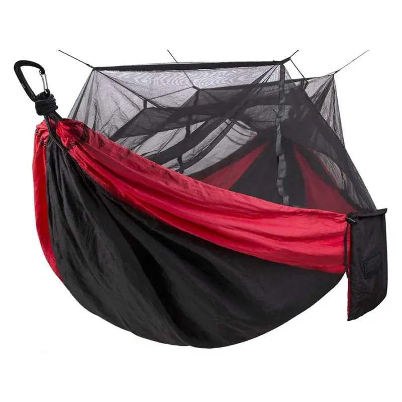 Double-Layer Camping Hammock – 78" × 118" with Integrated Insect Mesh
