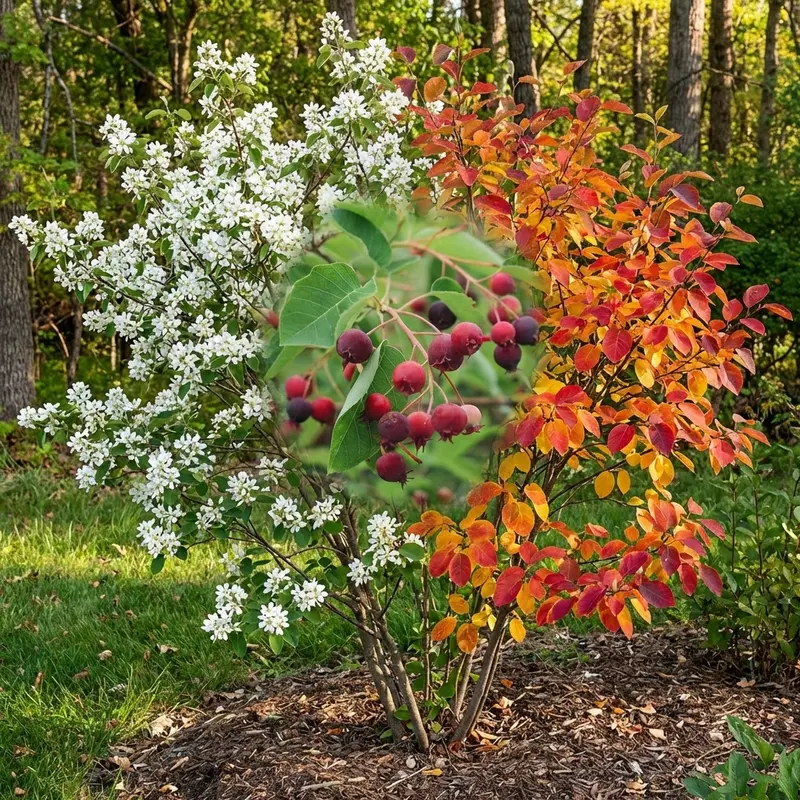 Downy Serviceberry Shrub – Native Spring-Blooming Berry Producer