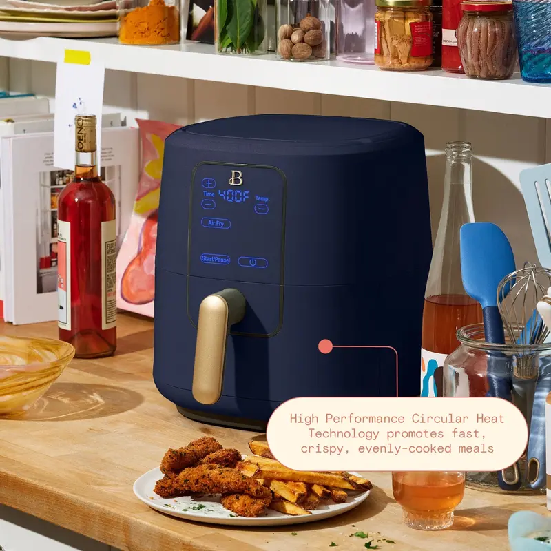 Drew Barrymore Starry Night Air Fryer – 6-Quart TurboCrisp Model with Touchscreen Interface, Blue Design 2