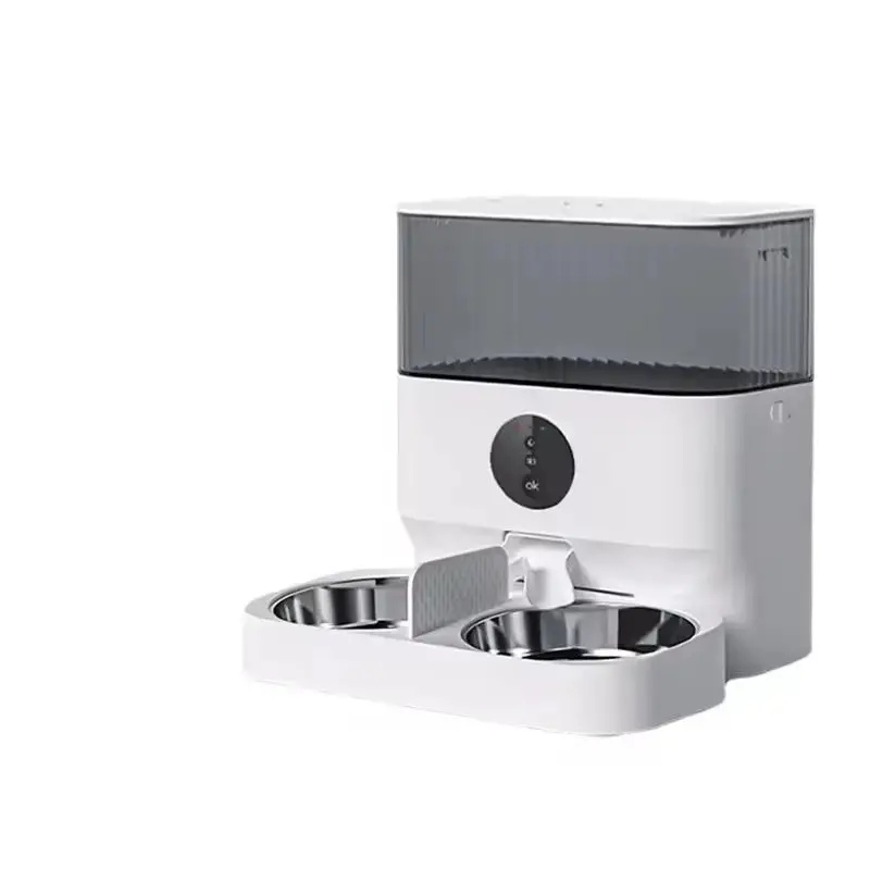 Dual-Bowl WiFi Pet Feeder – Built-in Camera, App Control, and Scheduled Meals for Two Pets