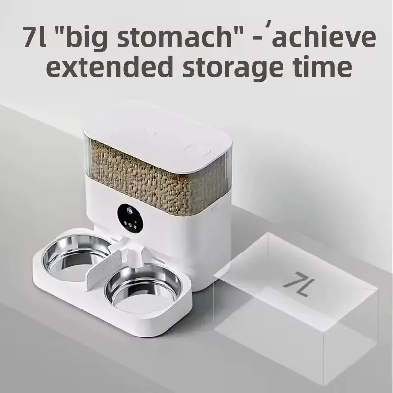 Dual-Bowl WiFi Pet Feeder – Built-in Camera, App Control, and Scheduled Meals for Two Pets