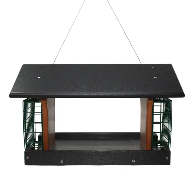 Dual-Compartment Suet & Seed Bird Feeder | Deluxe Wild Bird Attraction Station