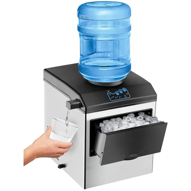Dual-Function Countertop Ice Maker & Water Cooler – 48 lbs/24 Hours with Small/Medium/Large Ice Options 2
