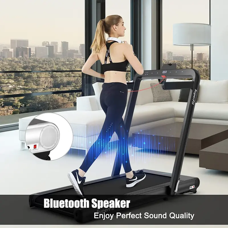 Dual-Function Folding Treadmill – 4.75HP Under-Desk Model with App Compatibility