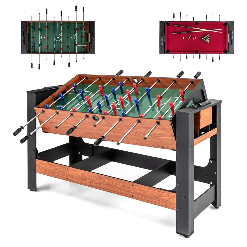 Dual-Function Foosball and Pool Table (54") for Indoor or Outdoor Recreation