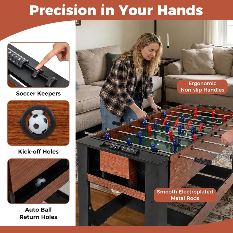 Dual-Function Foosball and Pool Table (54") for Indoor or Outdoor Recreation