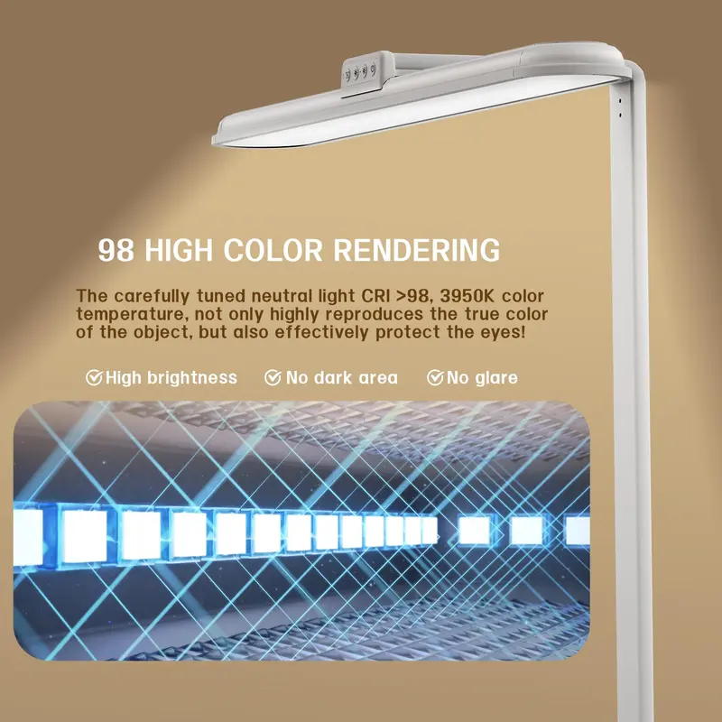 Dual-Head LED Desk Lamp for Home Office – 24W Dimmable, 5 Color Temperatures & Brightness Levels, Flexible Gooseneck Design