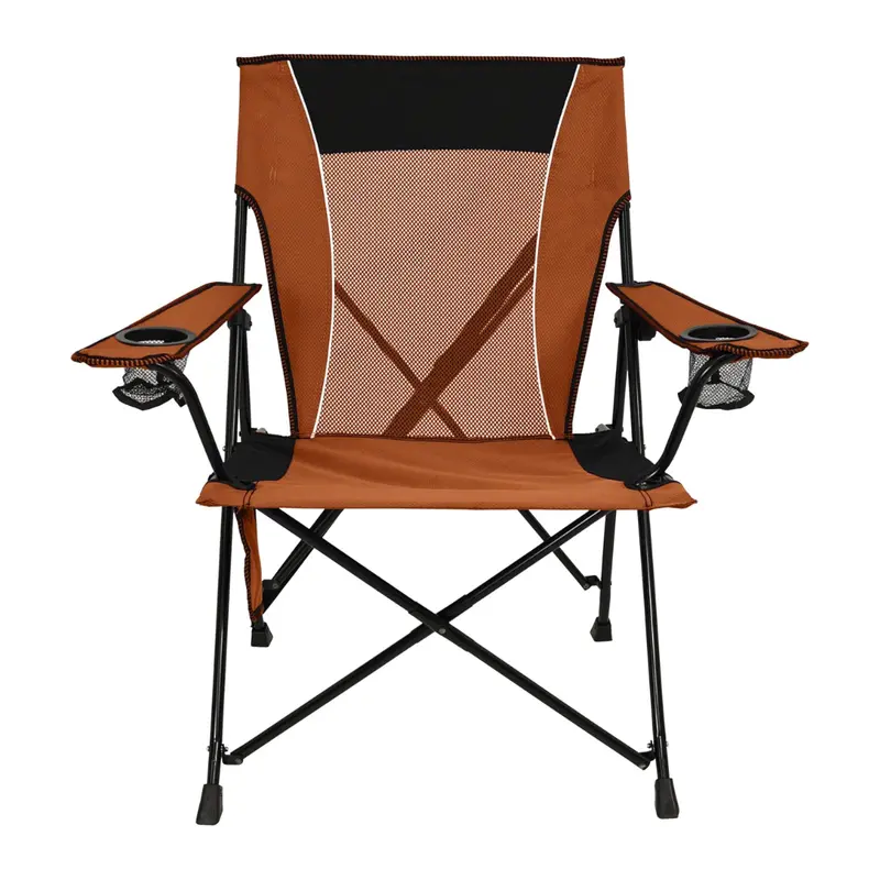 Dual-Lock Folding Camp Chair with Built-In Cup Holders and Compact Carry Bag