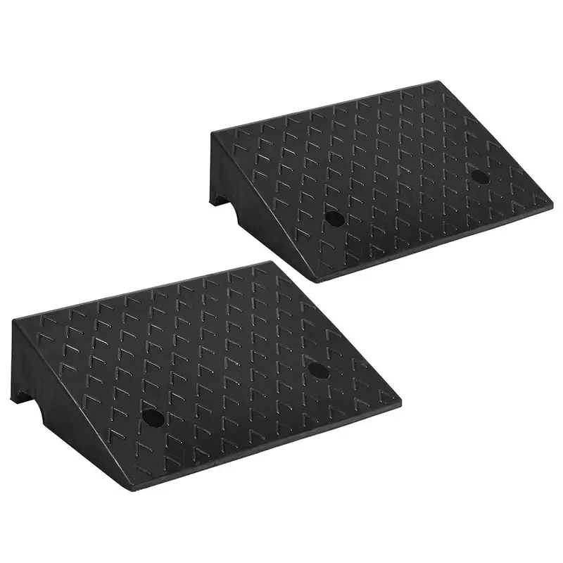 Dual Rubber Curb Ramps – 5-Inch Rise, Lightweight Threshold Assist for Vehicles