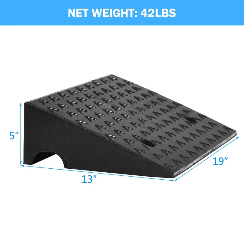 Dual Rubber Curb Ramps – 5-Inch Rise, Lightweight Threshold Assist for Vehicles