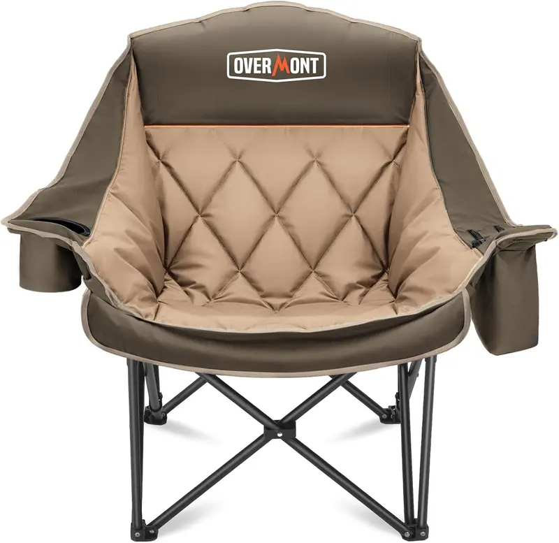 Dual-Seat Oversized Folding Lawn Sofa – Heavy-Duty 2-Person Outdoor Loveseat