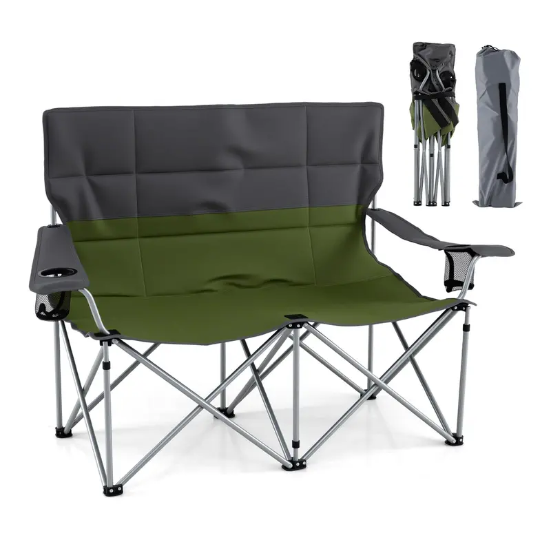 Dual-Seater Folding Camping Couch – Compact Double Chair for Outdoors 2