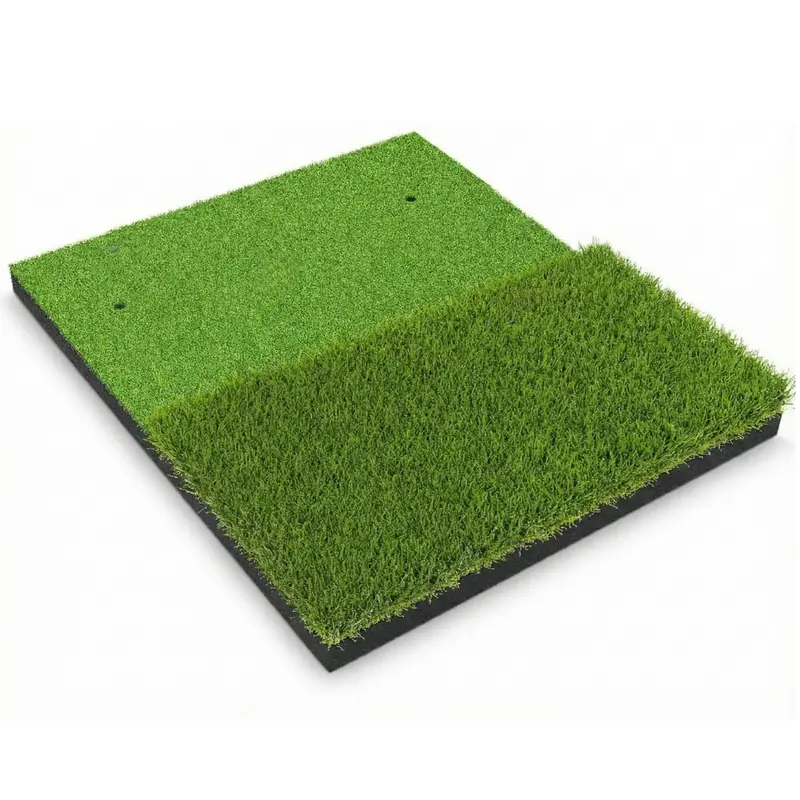 Dual-Surface Indoor/Outdoor Golf Practice Mat with Foldable Frame for Home or Garage 2