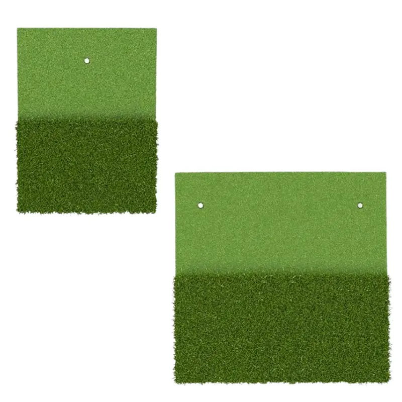 Dual-Surface Indoor/Outdoor Golf Practice Mat with Foldable Frame for Home or Garage