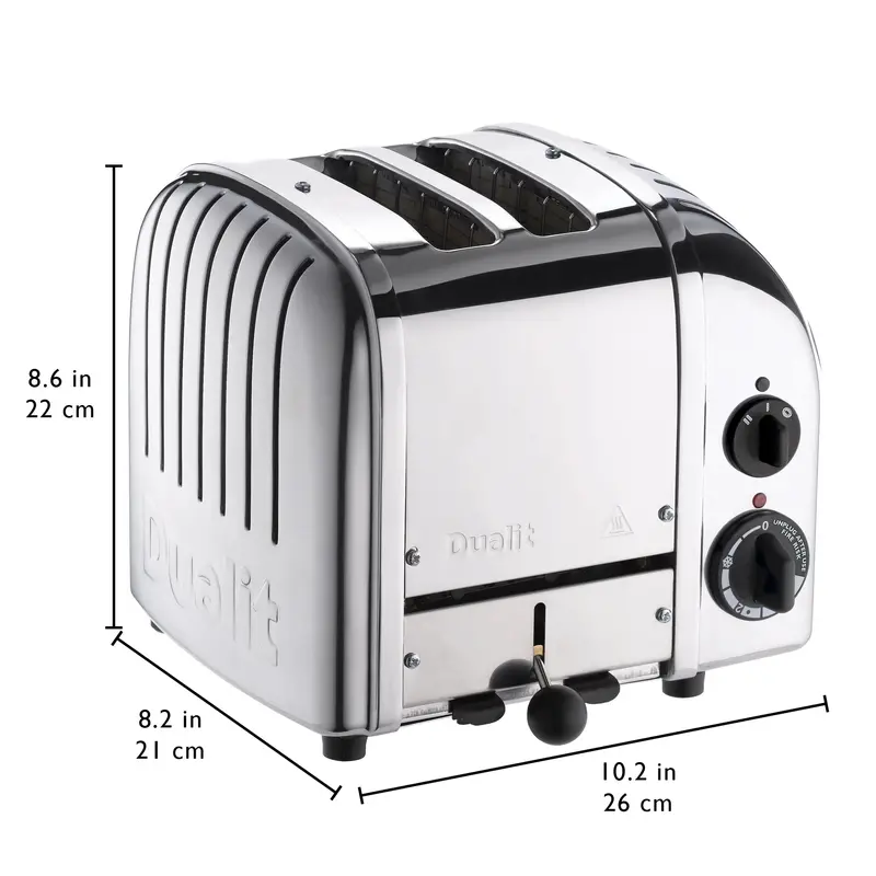 Dualit New Generation 2-Slice Toaster – Stainless Steel Build, Even Browning Control