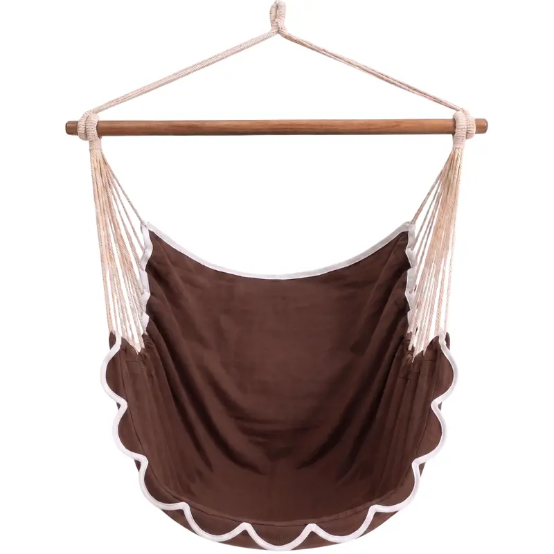 Durable Canvas Hammock Chair with Reinforced Steel Frame for Garden or Deck Use 2