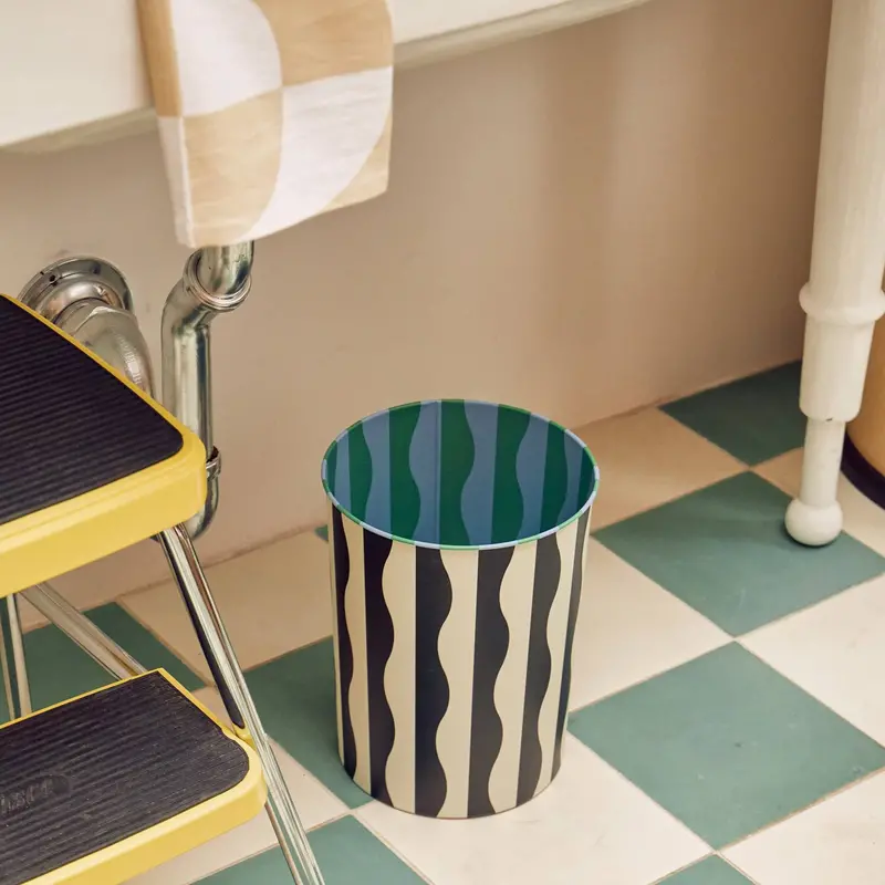 Dusen Dusen River Pattern Waste Bin – Stylish, Medium-Sized Trash Can