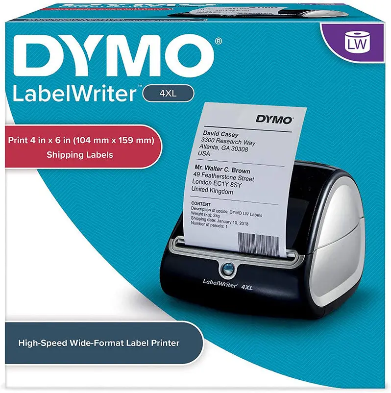 DYMO LabelWriter 4XL Thermal Label Printer – High-Speed Desktop Printer for Shipping & Inventory Labels