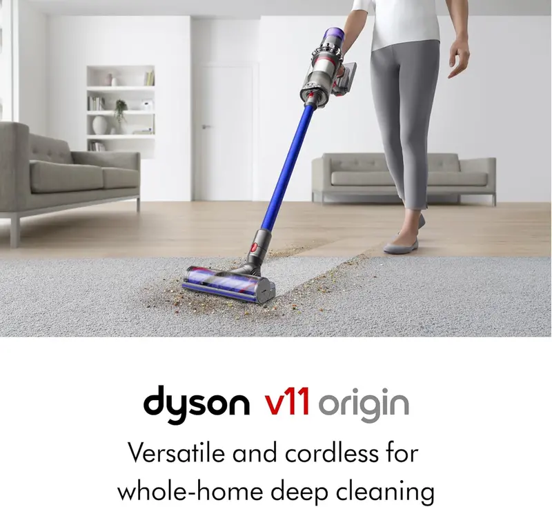 Dyson V11 Origin Cordless Vacuum: 185AW Power, 60-Min Battery Life, 3 Adjustable Suction Modes, Pet Hair Detangling, Versatile Handheld Use 2
