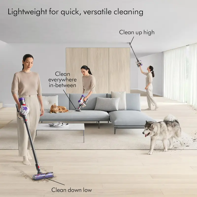 Dyson V8 Absolute Cordless Vacuum – Bagless, HEPA Filtration, Up to 40 Min Runtime