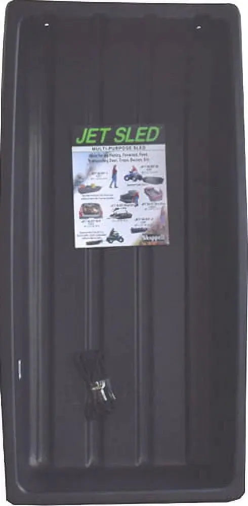 Eagle Claw Shappell Poly Jet Sled – 66-Inch Hunting Game Cart (Black, Extra Large)