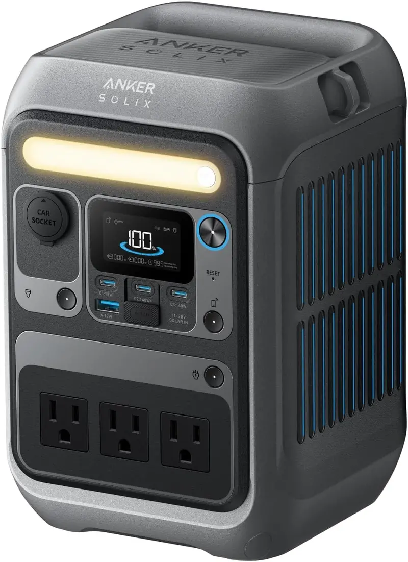 EcoFlow Solix C300 Portable Power Station – 288Wh LiFePO4 Battery, Compact Off-Grid Energy Source