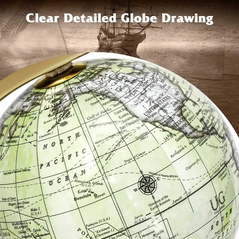 Educational World Globe – 5", 8", or 10" Diameter Desktop Geography Model