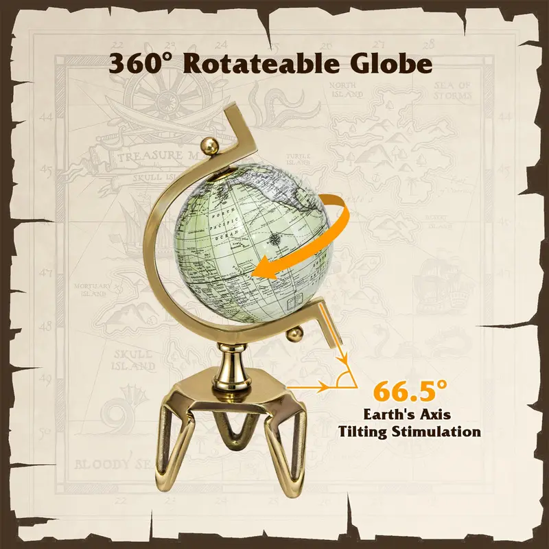 Educational World Globe – 5", 8", or 10" Diameter Desktop Geography Model