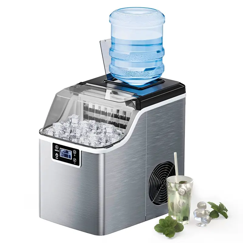 Efficient Countertop Ice Maker – 45 lbs/24 Hours, 23-Second Cycle, Dual Water-Fill Options