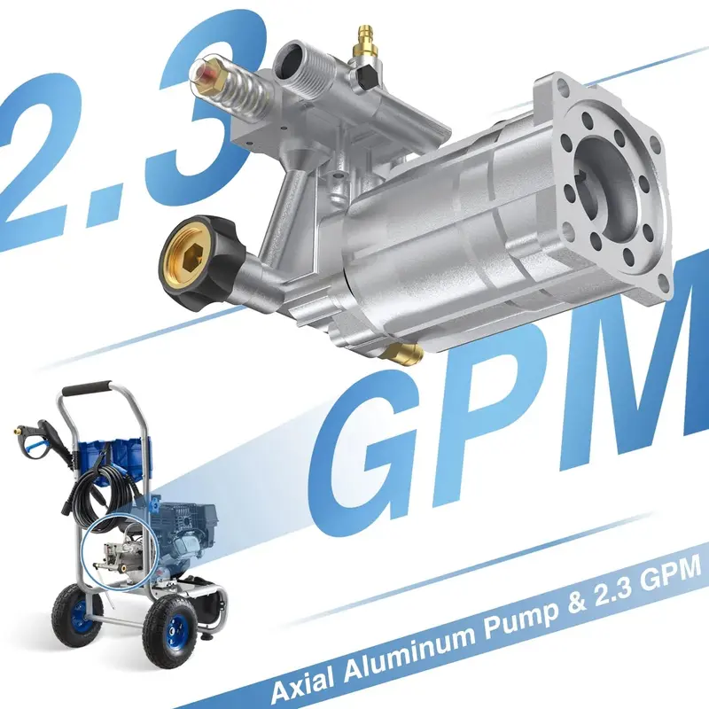 Efurden 3500 PSI Gas-Powered Pressure Washer – 2.3 GPM, 209cc Engine, 4-Position Nozzle Kit for Vehicles, Patios, Walls & Gardens (Blue) 2
