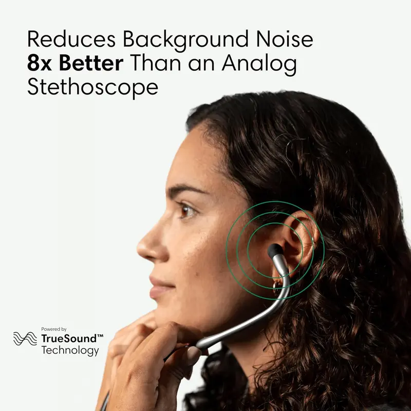 Eko Digital Stethoscope – Bluetooth Audio + 3-Lead ECG with Full-Color Diagnostic Display