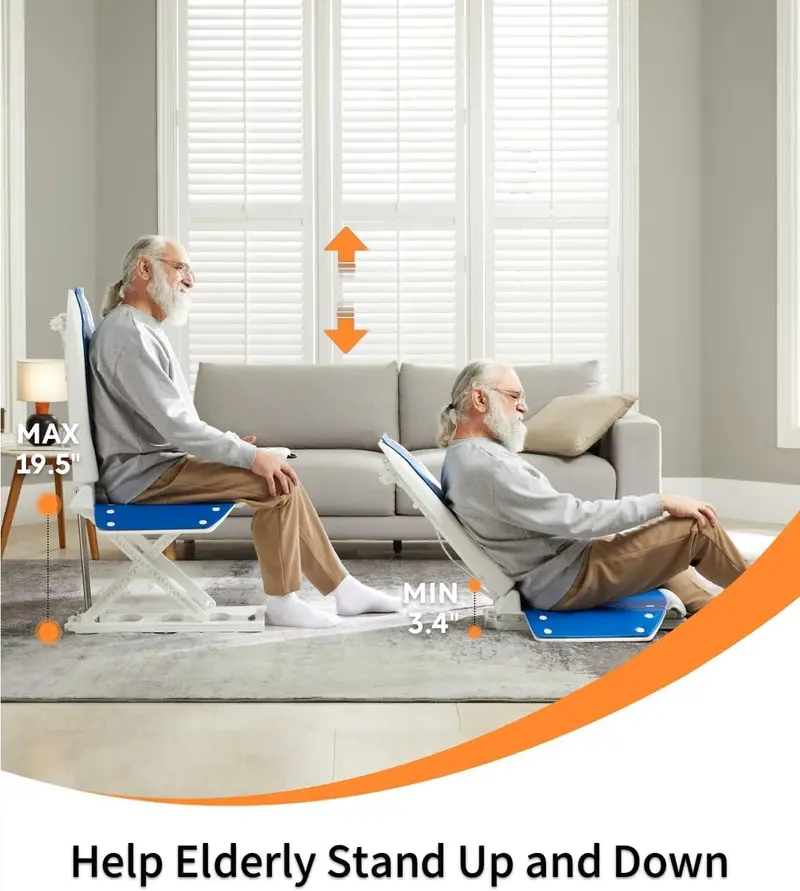 Electric Floor Lift Chair – Assistive Standing Aid for Seniors, 20" Height Adjustment, 300 lb Capacity