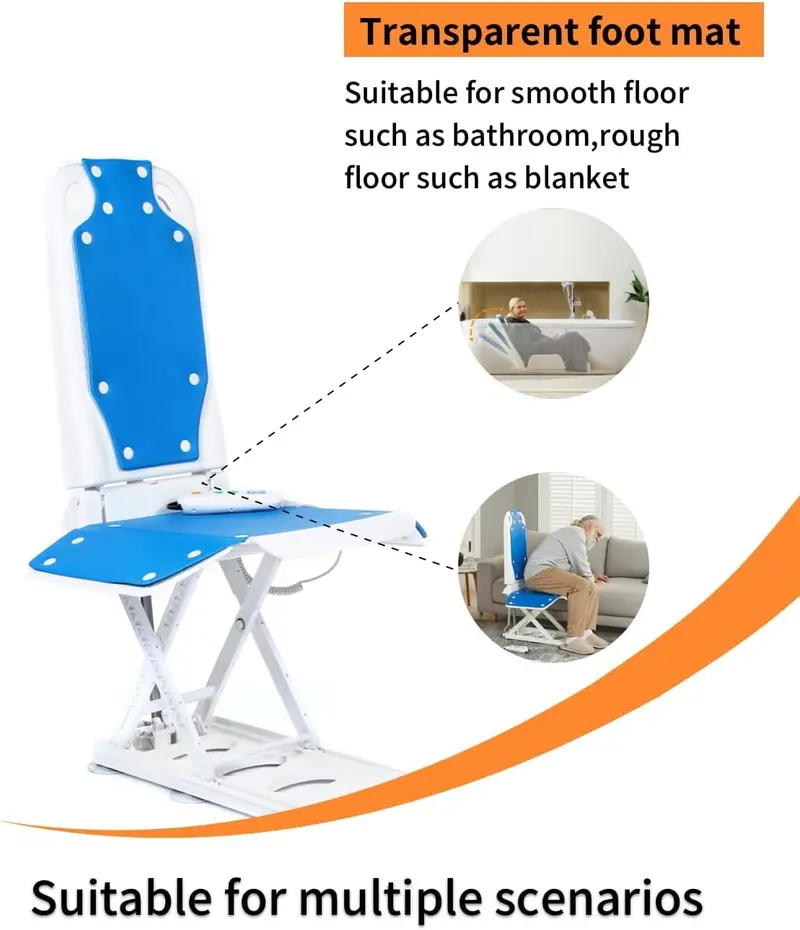 Electric Floor Lift Chair – Assistive Standing Aid for Seniors, 20" Height Adjustment, 300 lb Capacity