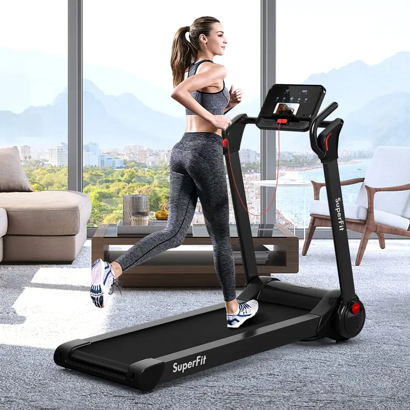 Electric Folding Treadmill – 2.25HP Superfit Model with Bright LED Display and Space-Saving Design 2