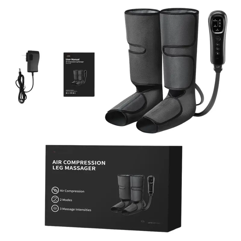 Electronic Leg Compression Massager for Feet, Ankles & Calves – 2 Programs, 3 Intensity Levels 2