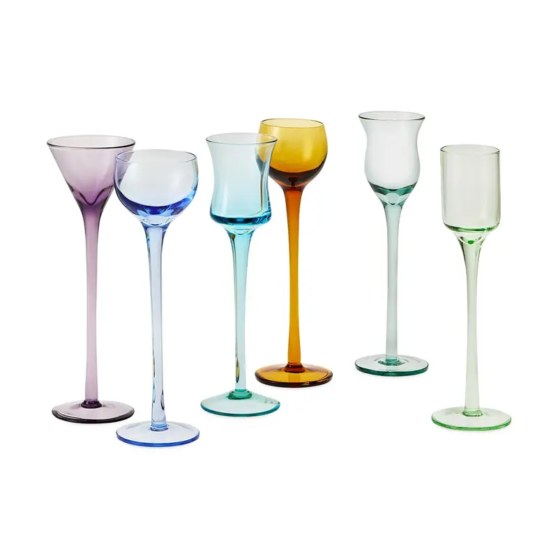 Elegant Long-Stem Cordial Glass Set
