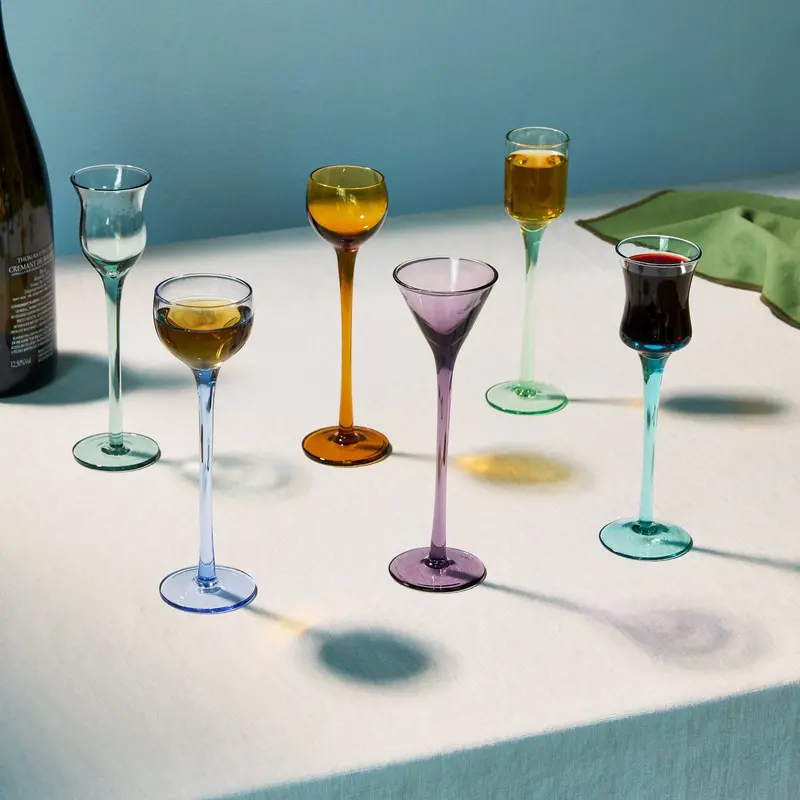 Elegant Long-Stem Cordial Glass Set